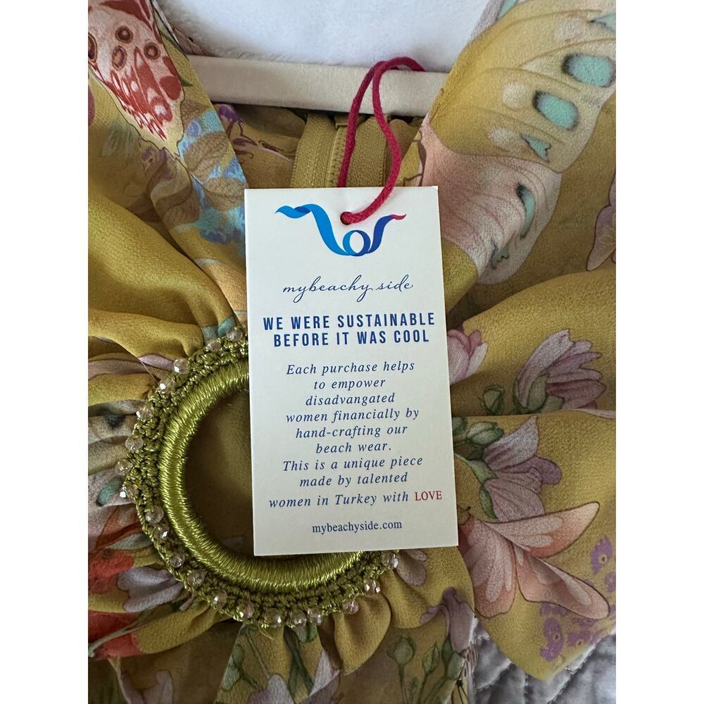 My Beachy Side Green Butterfly Begonia Cut-Out Dress Size Small NEW NWT - Picture 8 of 9